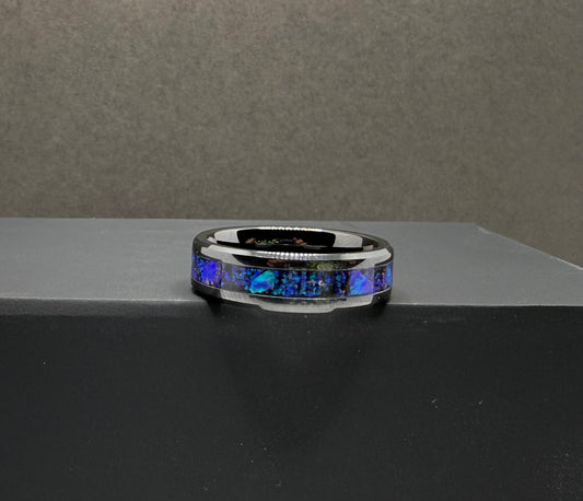 black ceramic 6mm blue and purple