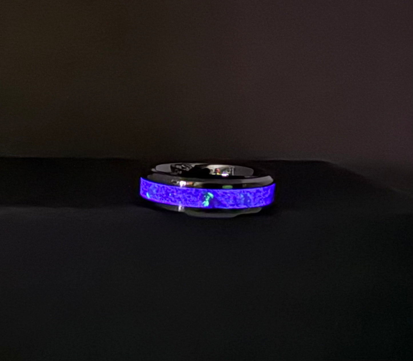 black ceramic 6mm blue and purple