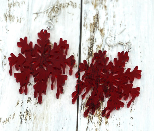 Bloody snowflake earrings