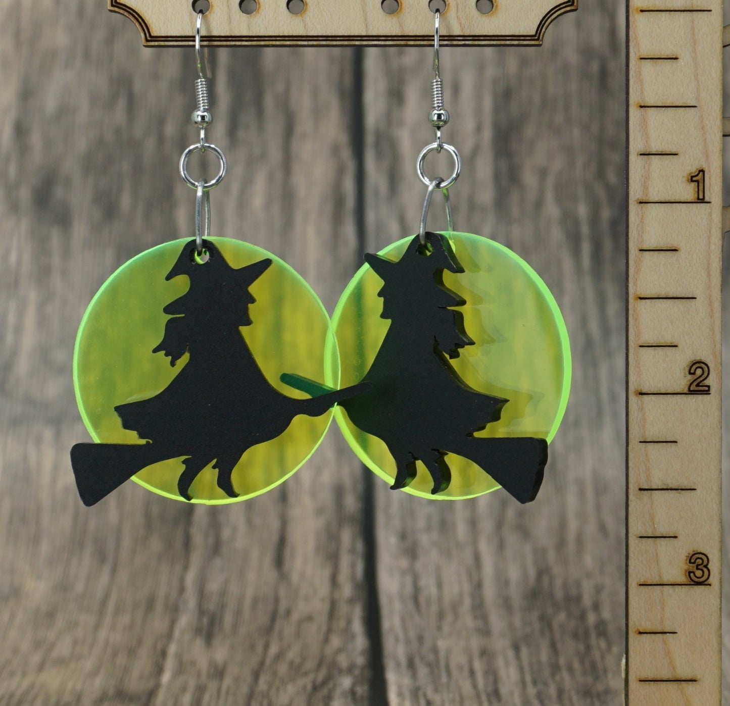Witch and moon earrings
