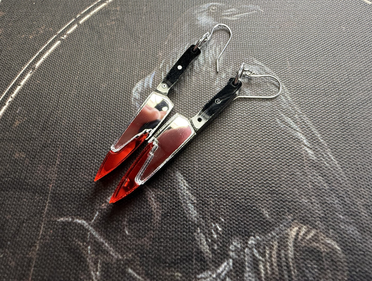 Mirrored Knife Earrings