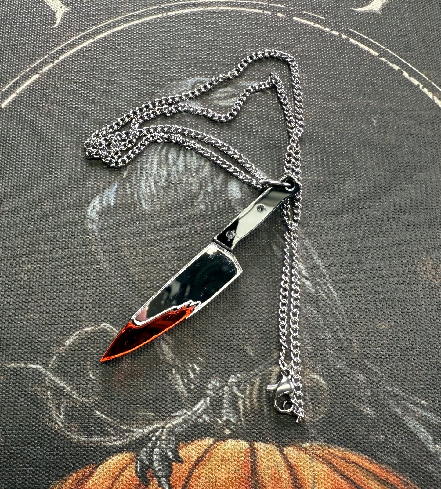 mirror knife necklace