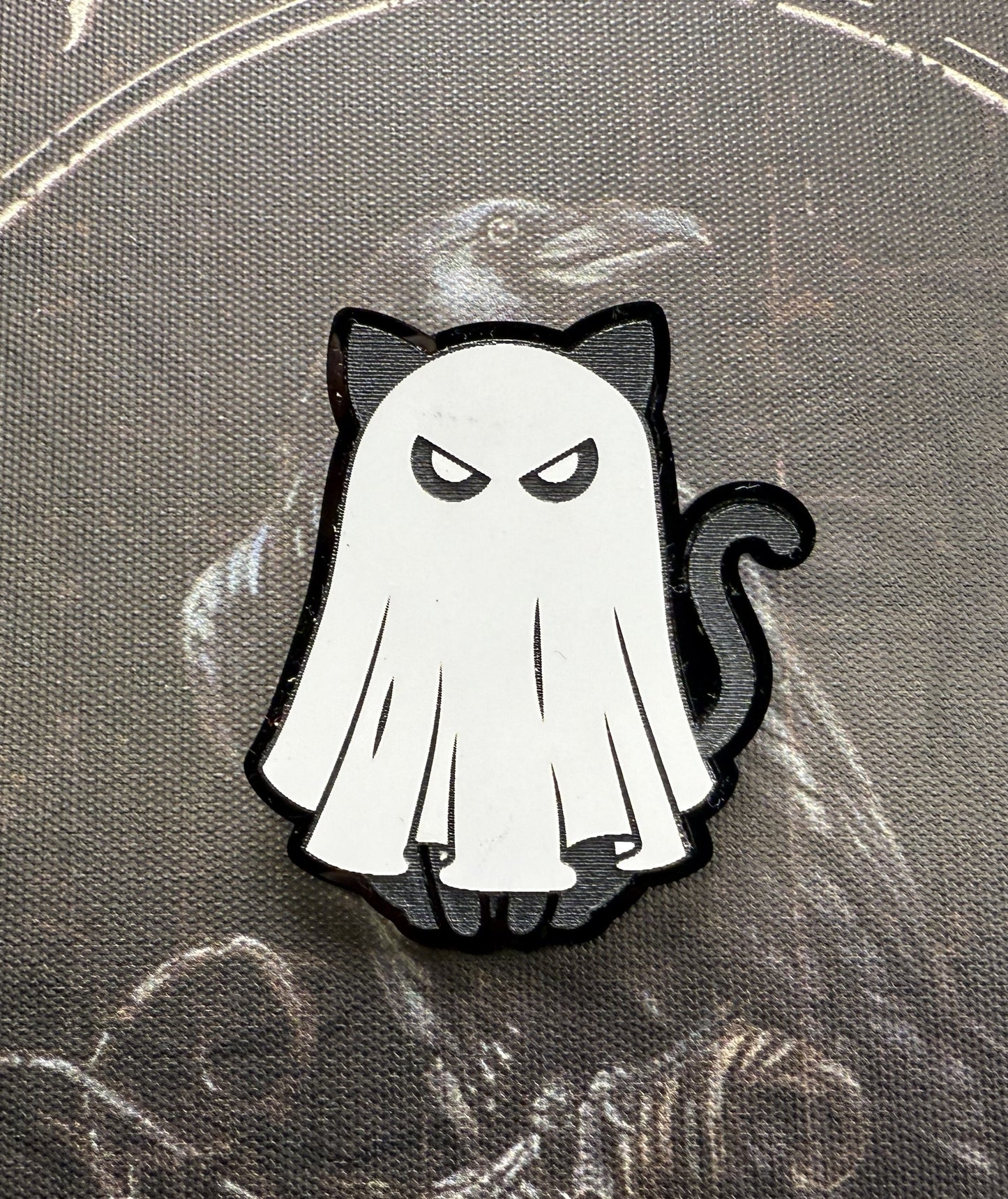 ghost cat pin