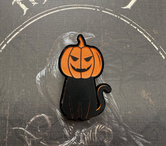 pumpkin cat pin