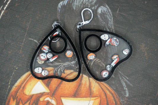 Planchette shaker earrings