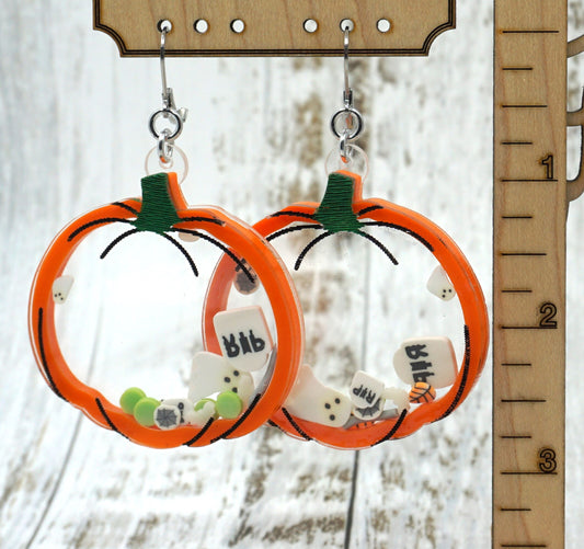 pumpkin shaker earrings