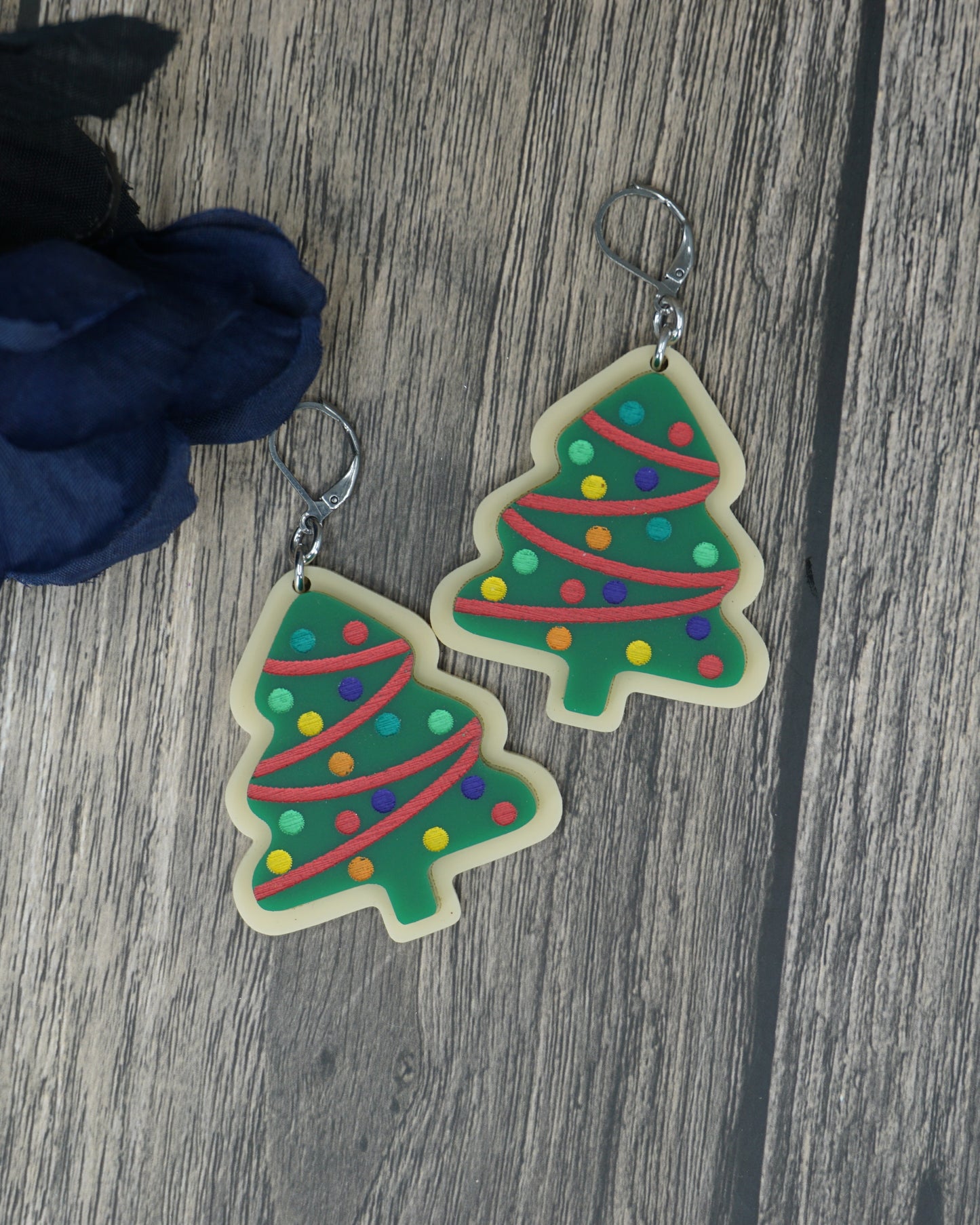 xmas cookie earrings
