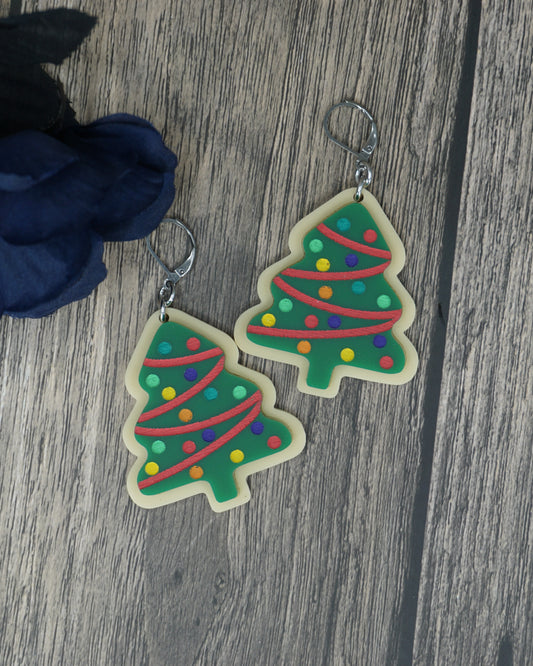 xmas cookie earrings
