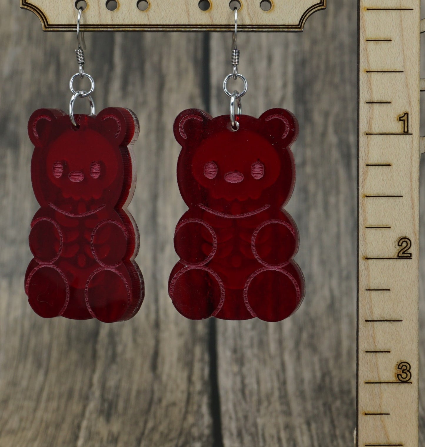 gummy bear skeleton earrings