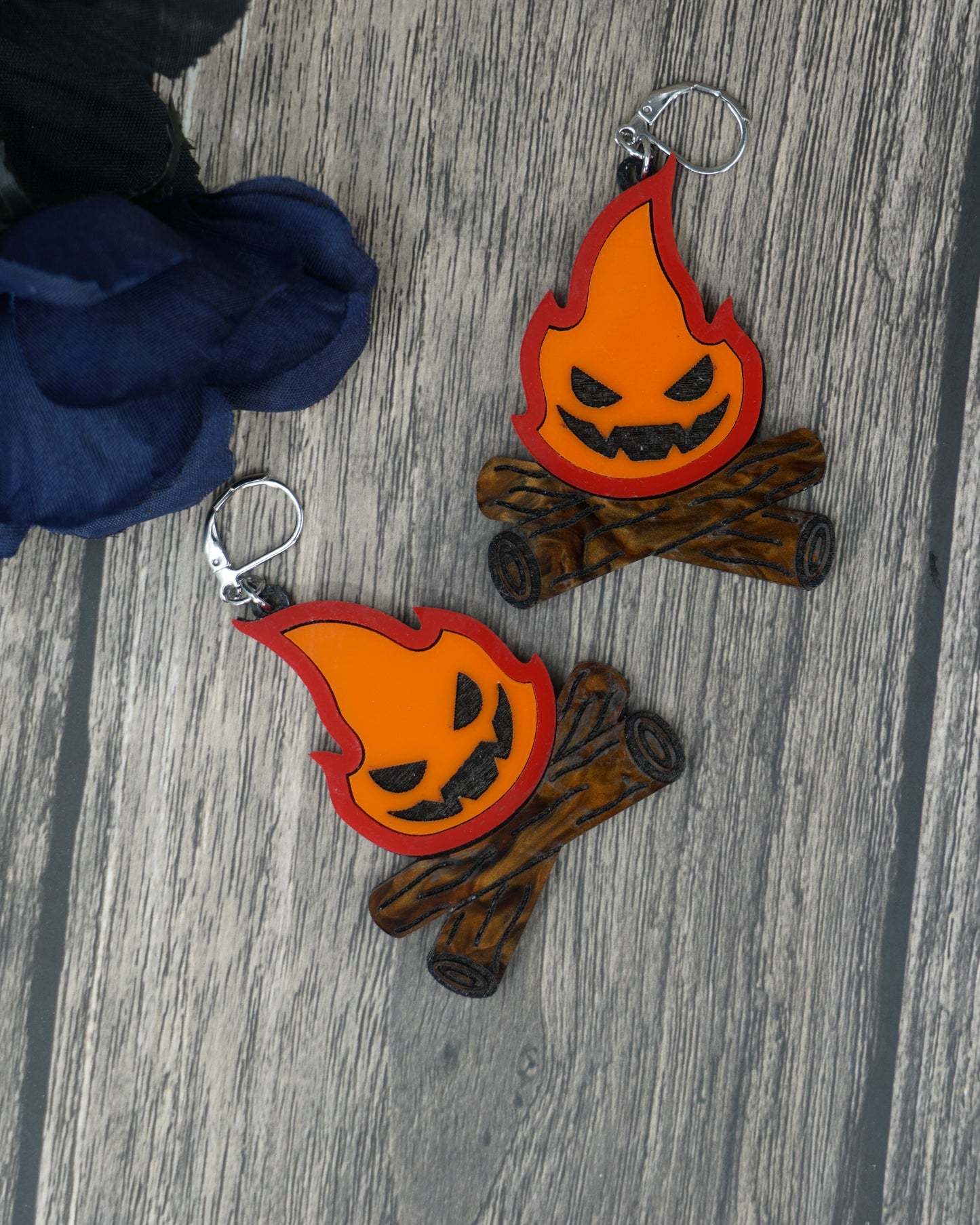 evil fire earrings