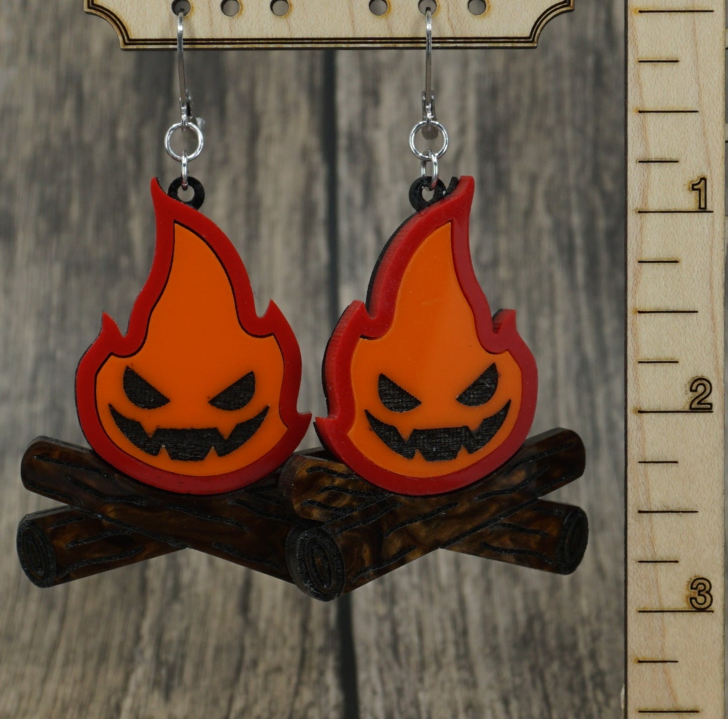 evil fire earrings