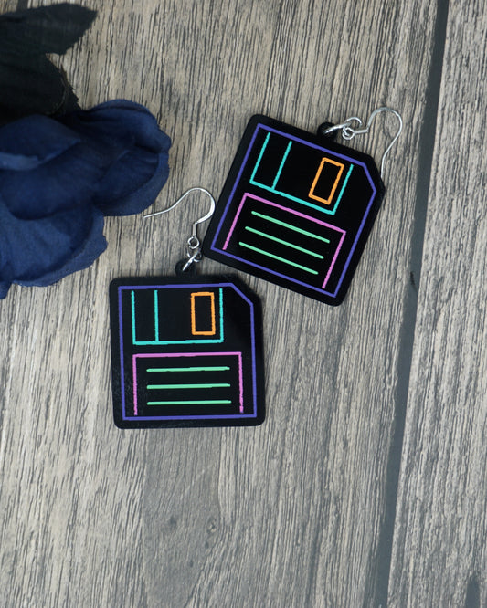 floppy disk earrings