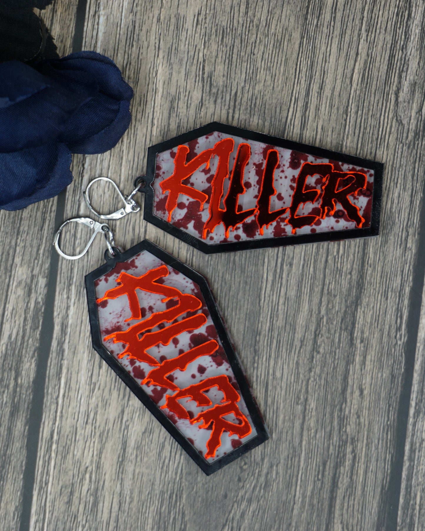 Killer coffin earrings