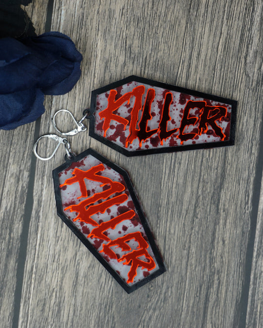 Killer coffin earrings