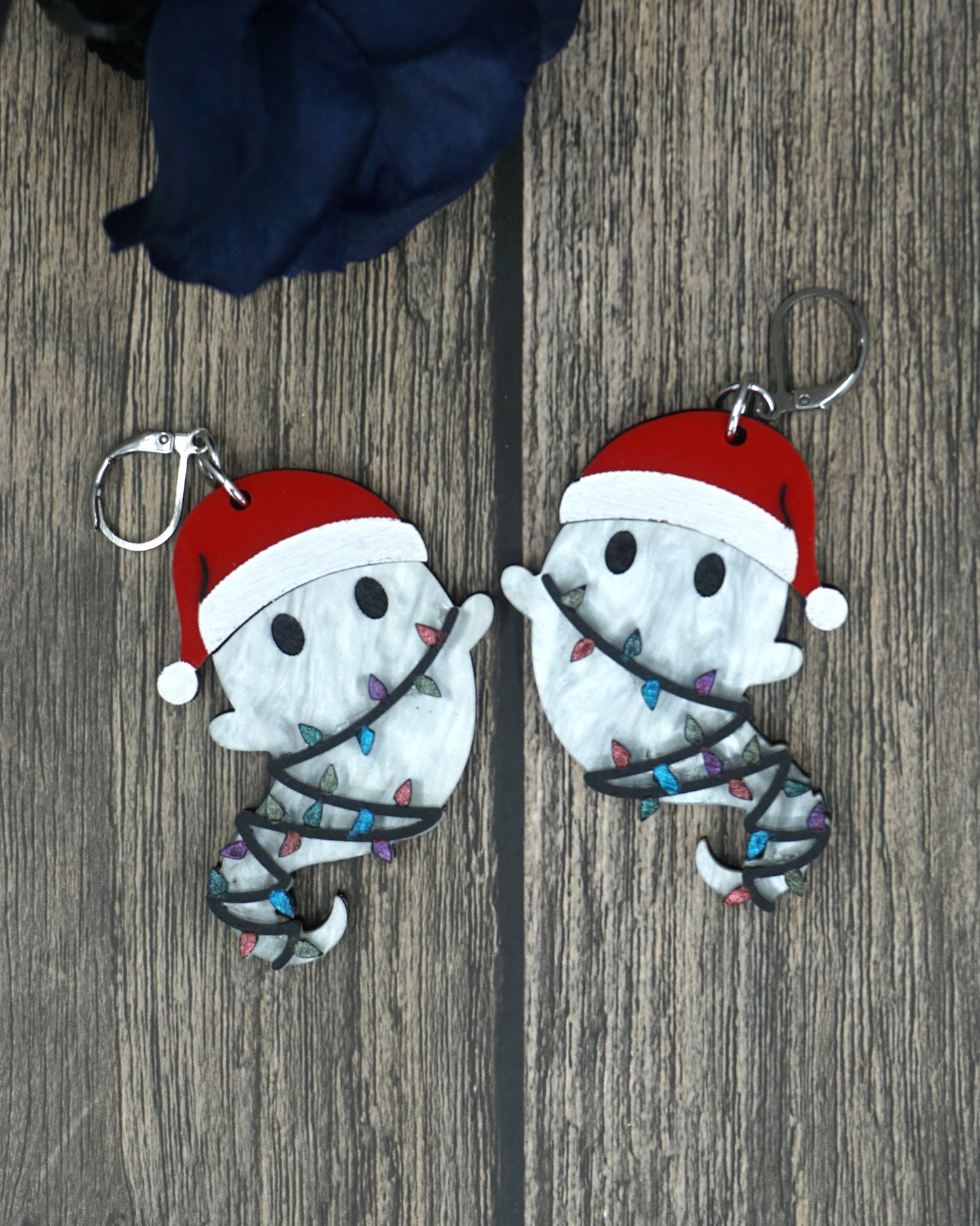 Santa ghost earrings