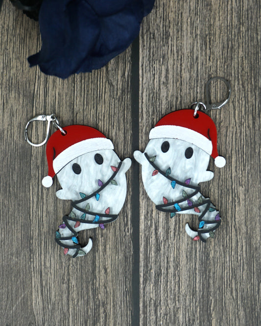 Santa ghost earrings