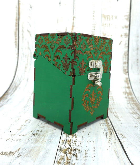 deck box green damask